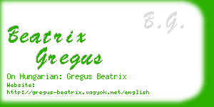 beatrix gregus business card